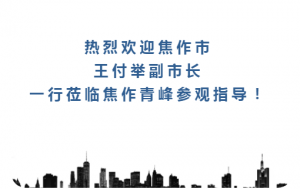 熱烈歡迎焦作市王付舉副市長一行蒞臨焦作青峰參觀指導！